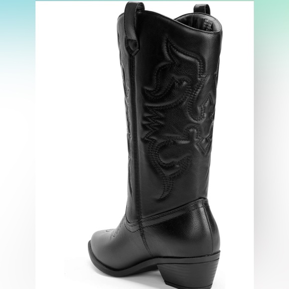 Cowgirl Boots Mid Calf Western Boots - Picture 3 of 9
